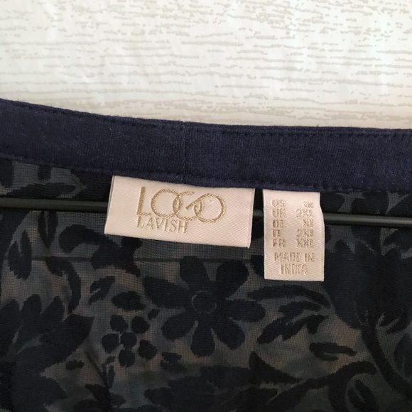 LOGO by Lori Goldstein Lavish Blue Swing Top - Picture 5 of 5